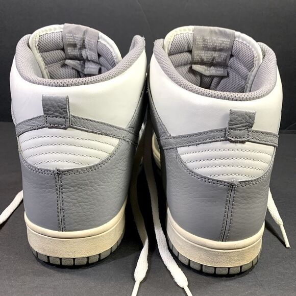 Nike Dunk Mens High Sail Pack Retro Grey Vintage White Shoe Size 10.5 ( Rare ) - Picture 4 of 8